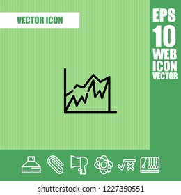 Chart diagram icon vector