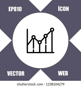 Chart diagram icon vector