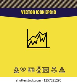 Chart diagram icon vector