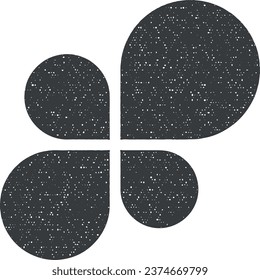 Diagramm-Symbol, Vektorgrafik in Stempelform
