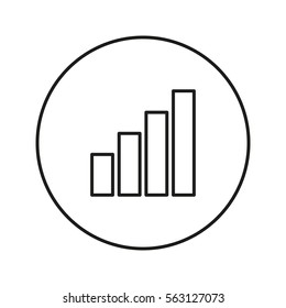 Chart, diagram. Icon for web and mobile application. Vector illustration on a white background. Line