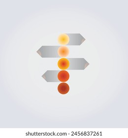 Diagrammdiagramm-Symbole Abstrakte Illustrationen Rad, Pyramide, Kreis, Kreis, Pfeil, Wegbeschreibung Elemente für Logo Design