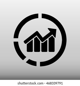 Chart Diagram Vector Icon Illustration