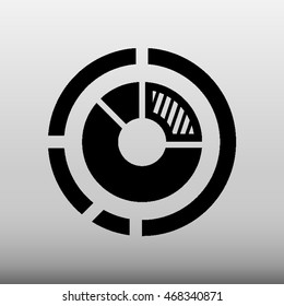 Chart Diagram Vector Icon Illustration