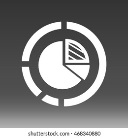 Chart Diagram Vector Icon Illustration