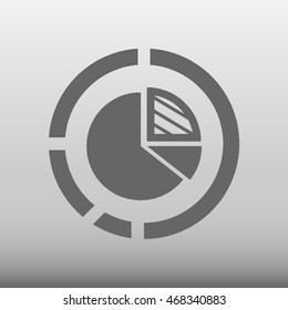 Chart Diagram Vector Icon Illustration