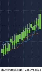 	
chart display charts tend to rise upwards from downwards on a rising economic stock trading business	
