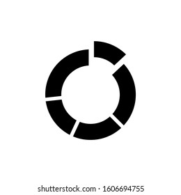 Chart donut transitions icon. Simple business performance icons for ui and ux, website or mobile application