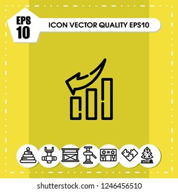 Chart down icon vector