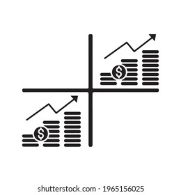 Chart ecommerce increase sales icon