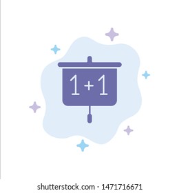 Chart, Education, Presentation, School Blue Icon on Abstract Cloud Background