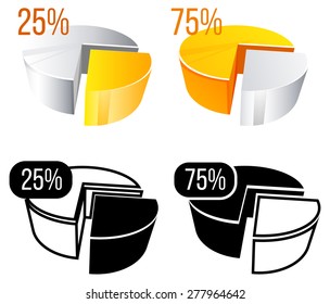 Quarter Pie Chart Images, Stock Photos & Vectors | Shutterstock
