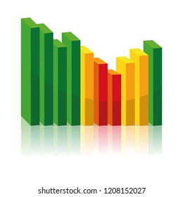 chart falling and rising business concept vector illustration EPS10