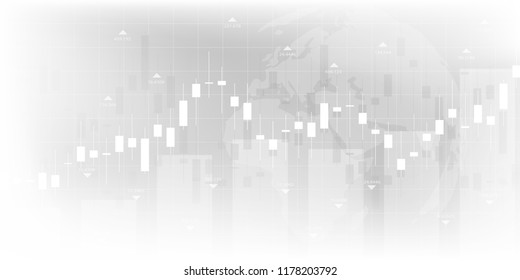 Chart financial market . Forex trading graphic design concept. Trading platform. Business graph. Vector Illustration