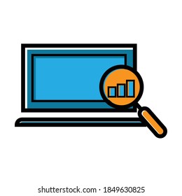 Chart flat icon, arrow go up, bar graph. line style icon. business icon. Design template vector