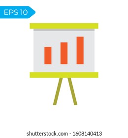 Chart flat icon design for business and advertising