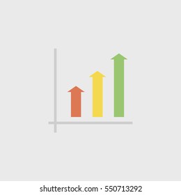 Chart  flat icon illustration isolated vector sign symbol