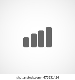 Chart Flat Icon On White Background