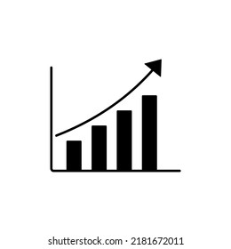 chart flat line icon logo illustration. set of business, corporate and marketing icons. suitable for web, design and business