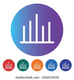 Chart Flat minimal icon vector