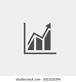 Chart flat vector icon