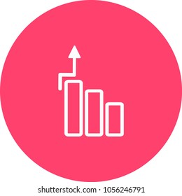 Chart flat vector icon