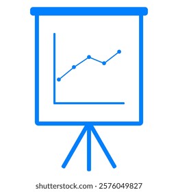 Chart and flipchart on white