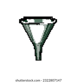 chart funnel business game pixel art retro vector. bit chart funnel business. old vintage illustration