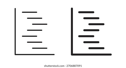 Chart gantt icon collection. modern simple icons for web