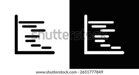 Chart gantt icon of a flat style vector
