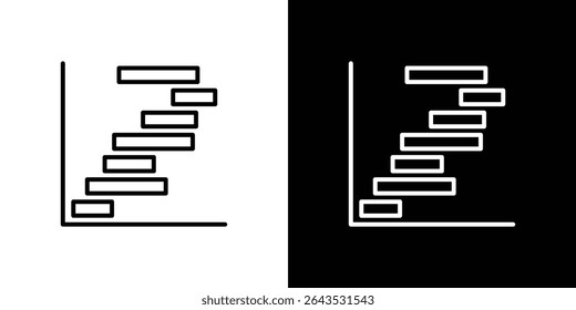 Icono de diagrama de Gantt. Icono de Vector Diseño gráfico. Iconos de Ui Ux