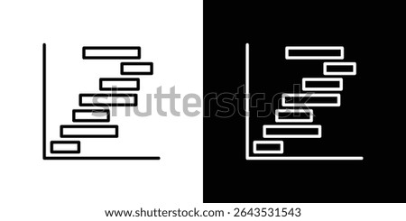 Chart gantt icon. Graphic Design vector icon. Ui Ux Icons