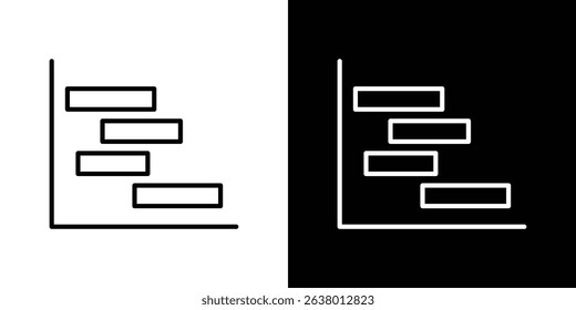 Chart gantt icon Graphic vector set for ui design