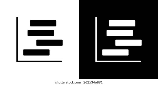 Chart gantt icon simple line vector. Symbol, logo.