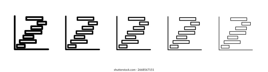 Chart gantt icon Symbol concept for web design.simple line vector icon. logo illustration.