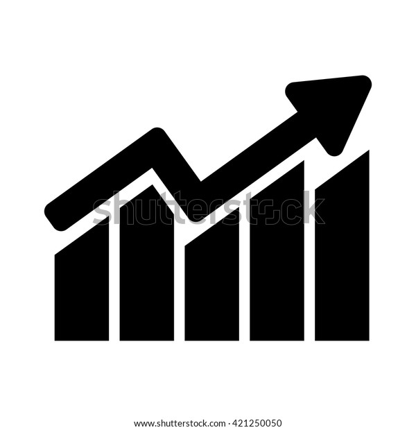 Chart Graph Arrow Icon Black On Stock Vector (Royalty Free) 421250050