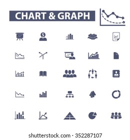 gráfico, gráfico, presentación de negocios, diagrama, finanzas, análisis de acciones, optimización, crecimiento, estadísticas, análisis, rendimiento, marketing, crisis, progreso, íconos de mercado, signos de concepto vectorial
