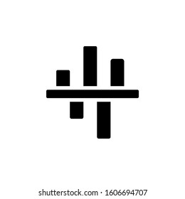Chart graph diagram bar histograms icon. Simple business performance icons for ui and ux, website or mobile application