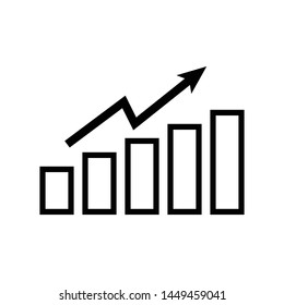 Chart, Graph, Growing Icon. Vector Design Symbol Illustration