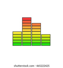 Chart , Graph Growth Isolated on White Background, Vector Illustration