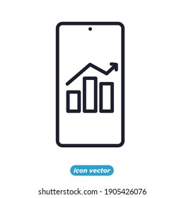 Diagramm und Graph Symbol. Infografische Symbole. Finanzanalytik Symbol, Vektorgrafik.