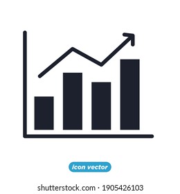 Icono de gráfico y gráfico. Iconos infográficos. Ilustración vectorial del símbolo Financial Analytics.
