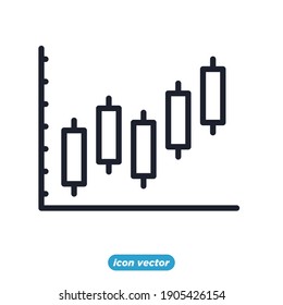 Diagramm und Graph Symbol. Infografische Symbole. Finanzanalytik Symbol, Vektorgrafik.