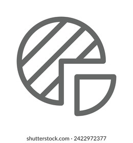 Chart and graph icon outline style in vector format. Bar chart, pie chart, pictogram, candle, uptrend, downtrend