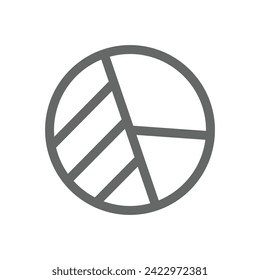 Chart and graph icon outline style in vector format. Bar chart, pie chart, pictogram, candle, uptrend, downtrend