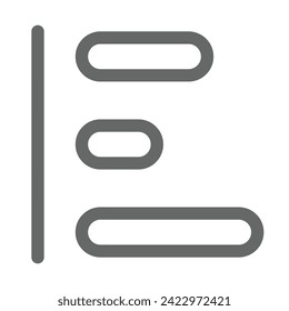 Chart and graph icon outline style in vector format. Bar chart, pie chart, pictogram, candle, uptrend, downtrend