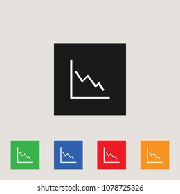 chart, graph icon, stock vector illustration, EPS10.