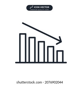 chart or graph icon symbol template for graphic and web design collection logo vector illustration