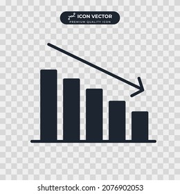 chart or graph icon symbol template for graphic and web design collection logo vector illustration