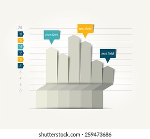 Chart, graph. Info graphics element.